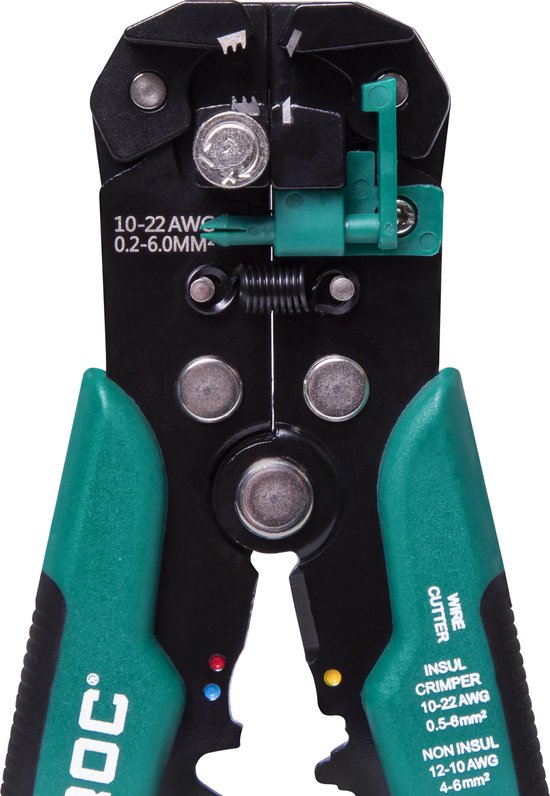 Pince à dénuder automatique VONROC Professional - VONROC à sertir et isolant - Avec jeu d'accessoires de 270 pièces