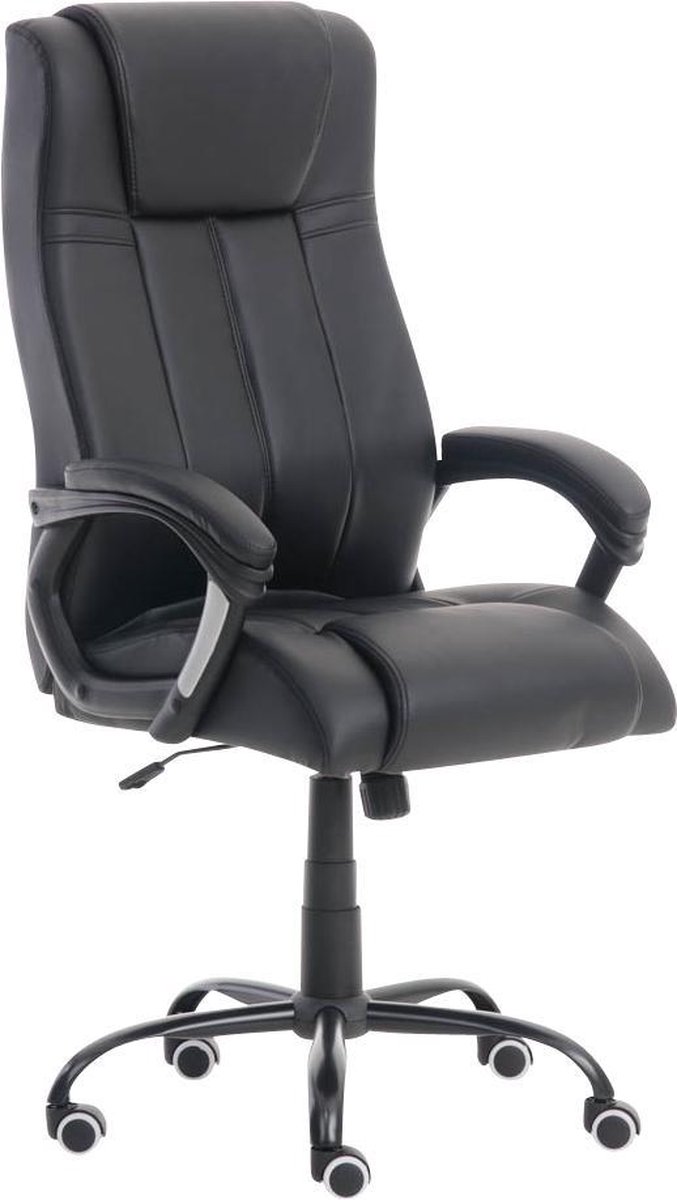 CLP Matador Bureaustoel - Ergonomisch - Voor volwassenen - Met armleuningen - Kunstleer - zwart