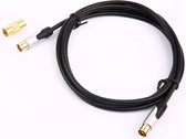 JVC antennekabel COAXIAL CABLE BLACK MALE/MALE ADAPTOR FEMALE/FEMAL