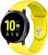 Siliconen Smartwatch bandje - Geschikt voor  Samsung Galaxy Watch Active sport band - geel - Horlogeband / Polsband / Armband