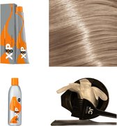 XP100 haarverf pakket kleur 12.21  Speciaal blond& Violet & As (1x 100ML) met 12% waterstof ( 1x 250ML) incl verfbakje, kwast, maatbeker, puntkam en handschoenen