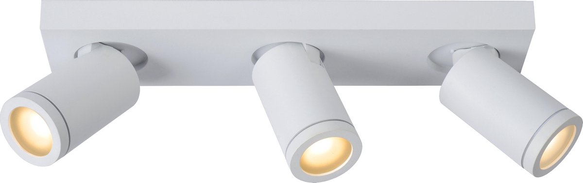 LENNERT - Spot de plafond Salle de bain - LED Dim. - GU10 - 3x5W 3000K -  IP44 