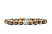 Beaddhism - Armband - Tiger - Zilver - Lucky Dragon - 8 mm - 19 cm