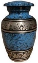 Mini urn Brass Blue silver