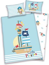 Baby Best Little Pirates - Dekbedovertrek - Ledikant (100x135 cm + 1 sloop) + 1 stuk (40x60 cm) - Multi