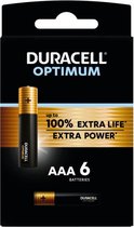 Duracell Optimum Alkaline AAA batterijen - 6 stuks