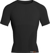 Knap'man Pro Performance Baselayer Shirt voor Heren | Baselayer Compressieshirt | Korte mouwen | Zwart | Maat XL