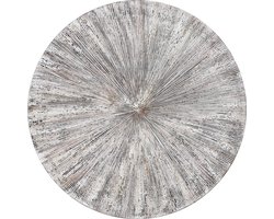 PTMD Wandpaneel Rond L - 120x2x120 cm - Hout - Wit