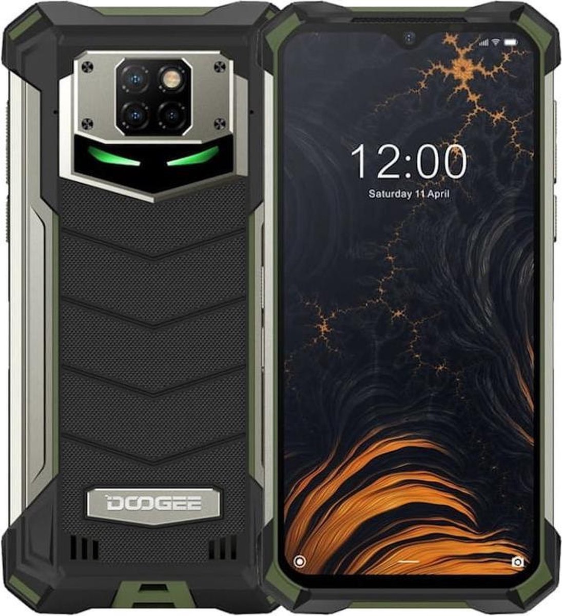 Doogee S88 Pro Android Telefoon - 6,3 Inch Rugged Smartphone - 128GB - Army Green