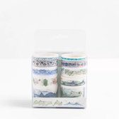 Washi tape | set | 10 tapes - gebergte | verschillende afmetingen