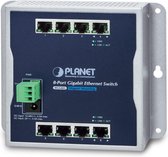 PLANET WGS-803 netwerk-switch Unmanaged L2 Gigabit Ethernet (10/100/1000) Zwart