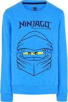 Lego sweatshirt Ninjago blauw Hidden pocket met rits blauw - 134