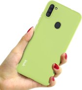 Samsung Galaxy M11 Tpu Groen Cover Case Hoesje Siliconen