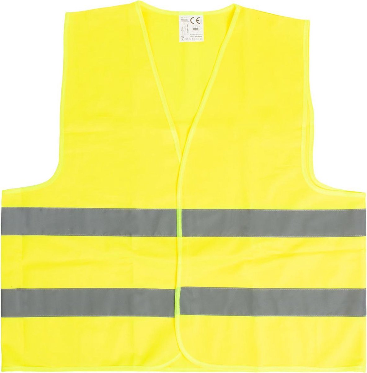 Veiligheidshesje Geel Volwassenen - Reflecterend Veiligheidsvest EN ISO 20471 - Fluorescerend Hesje Voor Auto, Fiets En Werk - One Size 160-190 cm - BPK