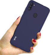 Samsung Galaxy M11 Tpu Blauw Cover Case Hoesje Siliconen