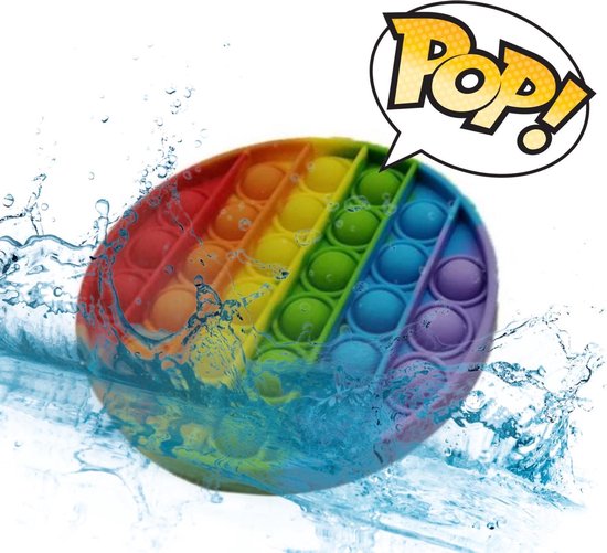 Pop It Fidget Spielzeug Set, Regenbogen Push Pop Bubble, 4 Stück