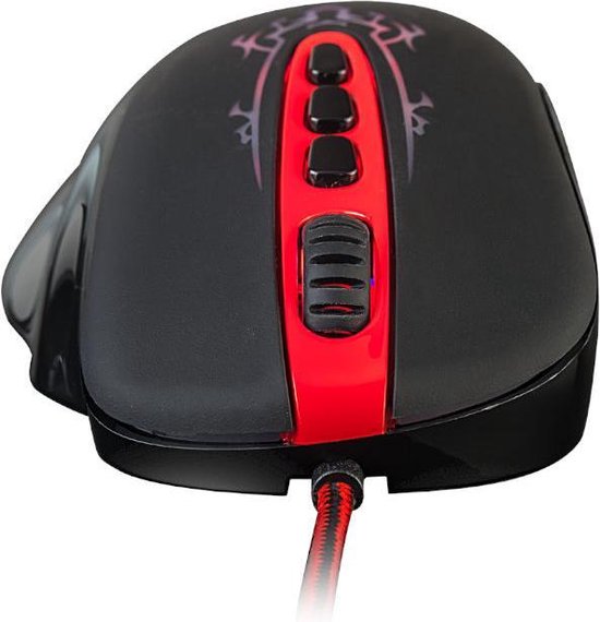 Redragon Origin Gaming Muis | Verstelbare DPI met 5 geheugenprofielen | Elke profiel eigen RGB kleur | Ergonomisch design voor langdurig gameplezier | Met 5* 5gram gewichtjes | Gouden USB-connector | Praktische muis
