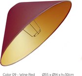 Lampenkap conisch vormig - Ø55 x Ø14 x h= 30cm - Wine Red