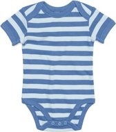 Barboteuse Bébé taille rayé bleu 0-3 mois à manches courtes Bodysuit