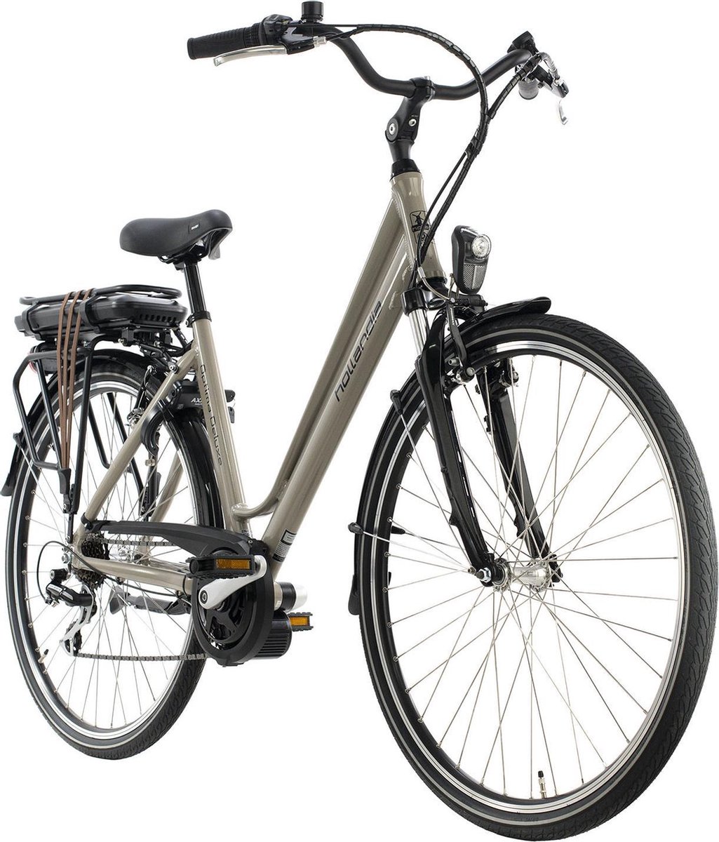 Adore Fiets(elektrisch)Pedelec e bike dames trekkingfiets beige 50 cm -  Fietsenvergelijken.nl