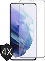 Screenprotector geschikt voor Samsung S21 Plus - 4x Glas Screen Protector