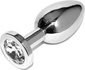 Metalhard anaal plug diamond clear small 5.71cm