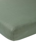 Meyco Home Uni hoeslaken eenpersoonsbed - forest green - 90x210/220cm