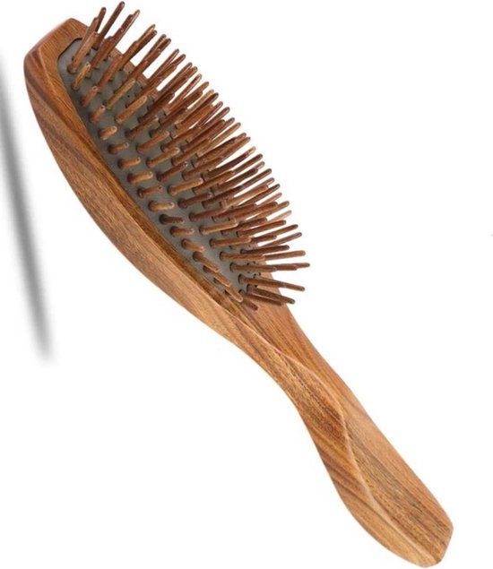 stil Bij Overgave Handgemaakte haarborstel van sandelhout - Houten borstel - haarborstel voor  stijl... | bol.com