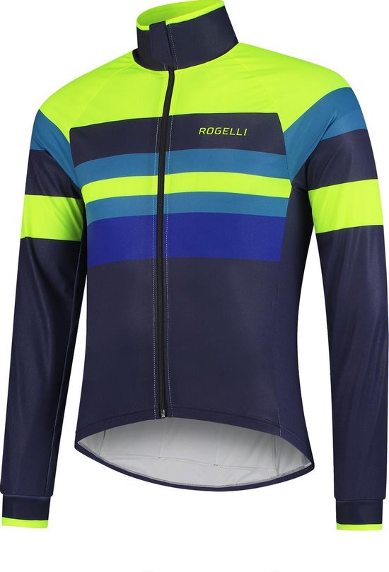 Rogelli Winterjack Peak Blauw/ Fluor Yellow - Taille XL