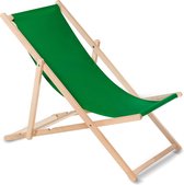 GreenBlue GB183 - strandstoel -Houten ligstoel Beukenhout Drie verstelbare rugleuningposities Groen