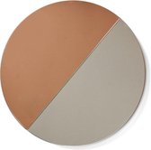 Moonrise Mirror - Fall - Design spiegel bestaande uit twee delen van roze en blank spiegelglas