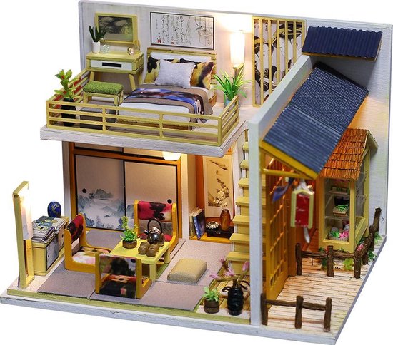 uitzondering levering aan huis Het koud krijgen DIY Hokkaido huis met LED - Dollhouse - Miniatuur hobby bouwpakket | bol.com
