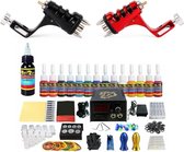 Complete Rotary Tattoo set met 2 guns, 18 inkt, 20 naalden, etc.