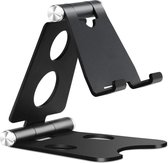 Tablet Houder Opvouwbaar/Inklapbaar - Telefoon, Samsung Galaxy Tab & iPad Standaard voor Bureau of Tafel - Zwart