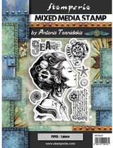 Stamperia Mixed Media Stamp Lady (WTKAT09)