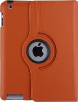Apple iPad 2-3-4 Book case Oranje Book Case Tablethoes - 360 graden draaibaar