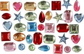 Gekleurde plak diamantjes mix 80x stuks - steentjes - Hobby en knutselen materialen