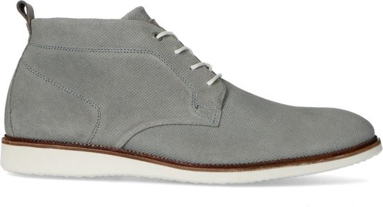 Sacha - Heren - Grijze suède veterschoenen - Maat 43 | bol.com