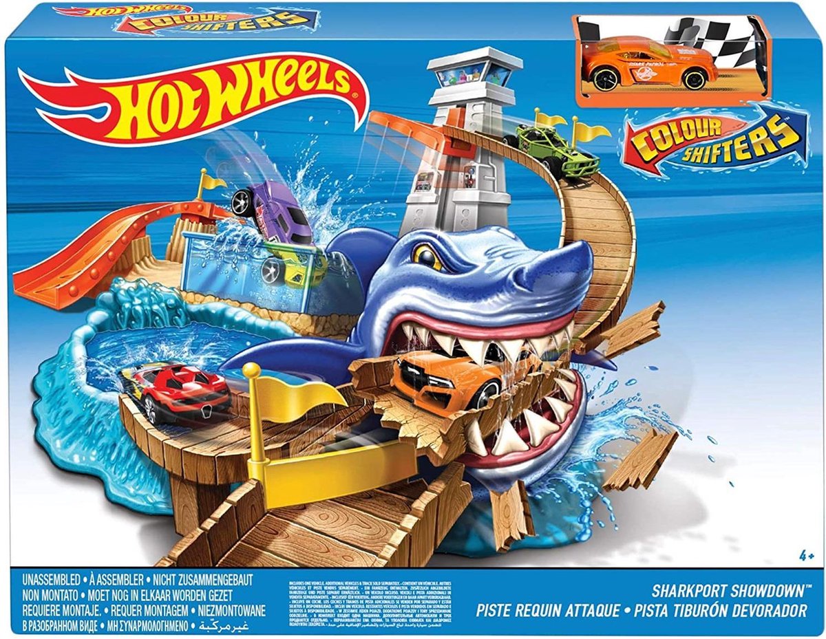 Hot Wheels - Shark Porto Showdown - Circuit de course Hot Wheels - Circuit  de course