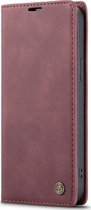 iPhone 12 Pro Hoesje - Caseme - Serie - Kunstlederen Bookcase - Rood - Hoesje Geschikt Voor iPhone 12 Pro