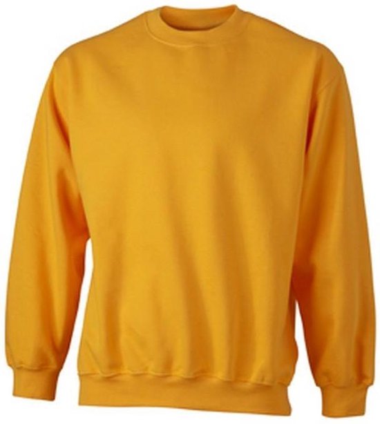 James and Nicholson Unisex Round Heavy Sweatshirt (Goudgeel)