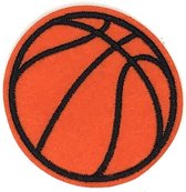 Basketbal Bal Ballen Strijk Embleem Patch 6.1 cm / 6.1 cm / Oranje Zwart