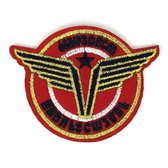 Russiche Military Embleem Strijk Patch Rood 8.5 cm / 7 cm / Rood Goud Zwart