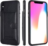 MM&A Premium Back Cover Hoesje met Kaarthouder voor Apple iPhone 7 - Apple iPhone 8 – Apple iPhone SE (2020) – Kunstleer – met Stand - Zwart