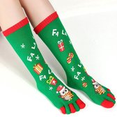 Kerstsokken! Kerst - Teensokken - Groen - Uiltje / Wintersokken - foute kerstsokken - kerst sokken