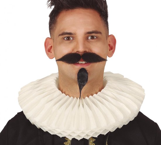 Baffi Finti Uomo Kit 19 Pièces Moustaches Et Barbes Autocollantes - Déguisement Mexicain Halloween Noël Fausse Barbe