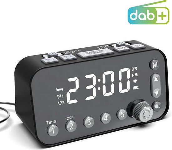 FettleLife DAB+ Wekkerradio met Sleeptimer - Digitale Wekker Kinderen en  Volwassenen -... | bol.com