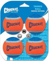 Chuckit tennisbal - M- 4 pack - 6 cm