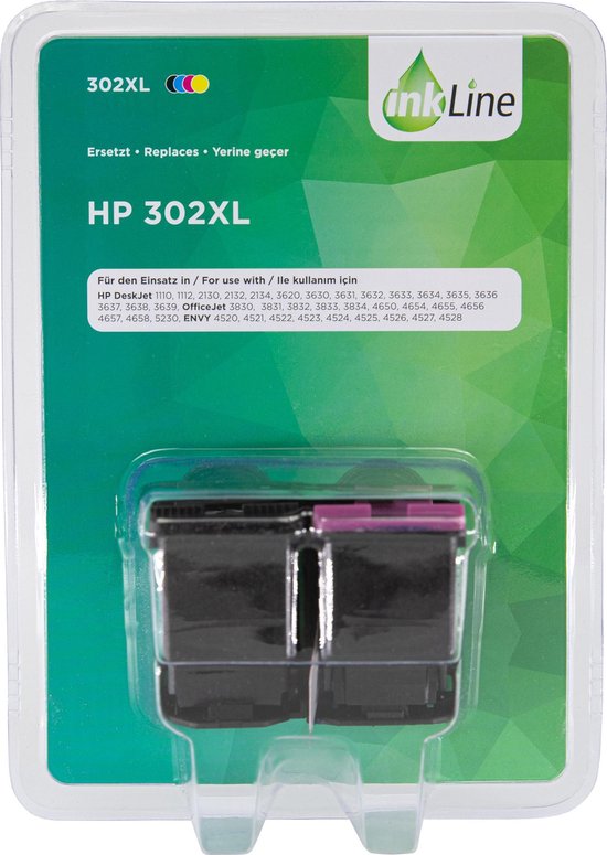 InkLine HP 302 Inktcartridges XL - Zwart en Kleur - HP 302 XL