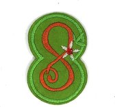 Cijfer Nummer 0 tot 9 Strijk Embleem Patches Multicolor Cijfer 8 / 4.5 cm / 6.5 cm